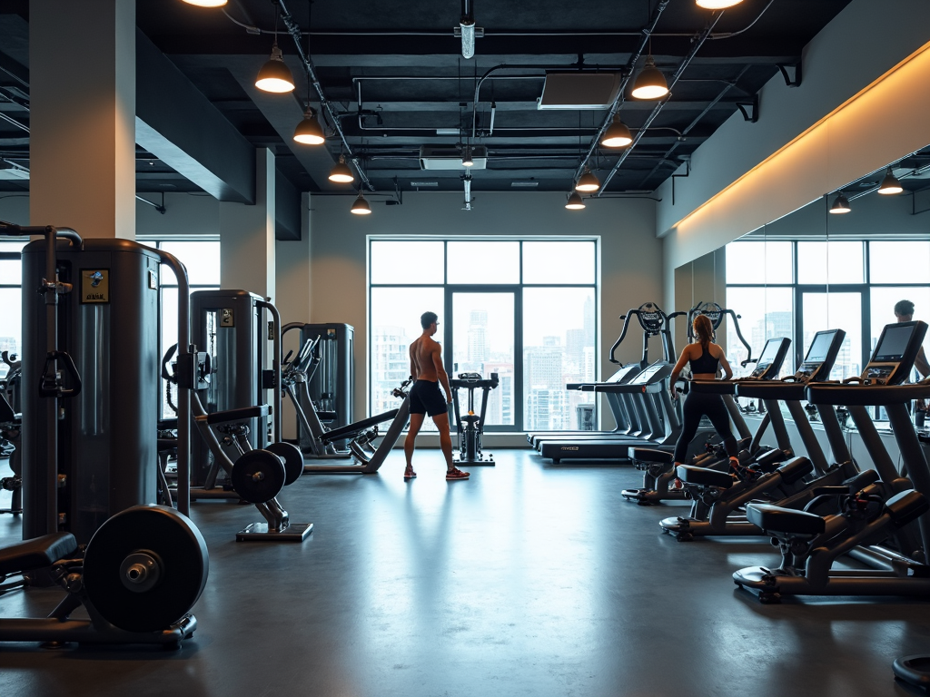 Çanakkale’deki modern bir spor salonunun içi