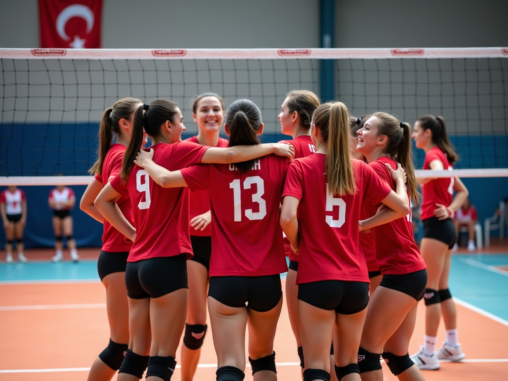 Çanakkale’deki genç kız voleybol takımı