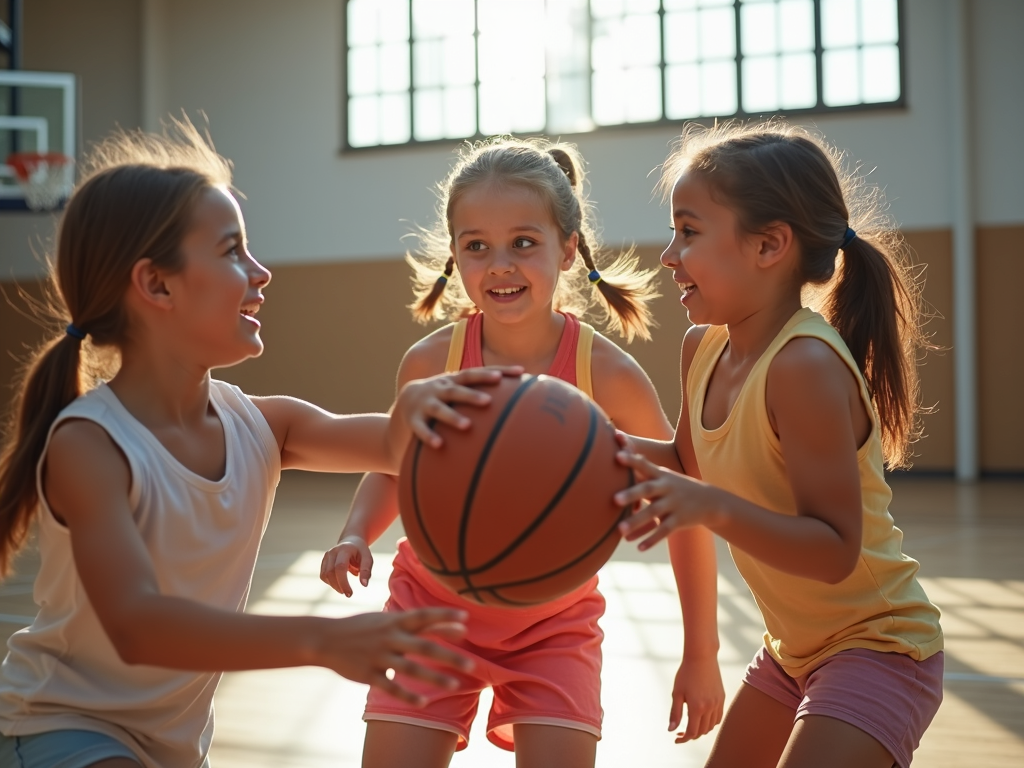 Basketbol oynayan genç kızlar