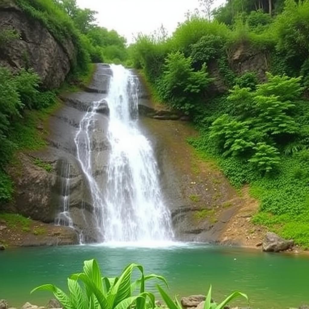 Kaz Dağları’nda Sütüven Şelalesi ve çevresindeki yemyeşil doğa.