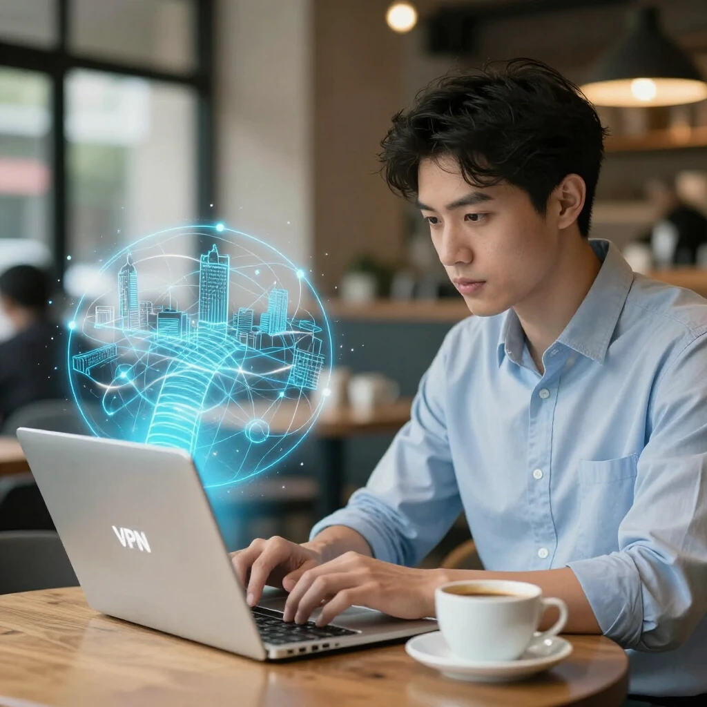 Kafe ortamında VPN ile güvenli internet bağlantısı
