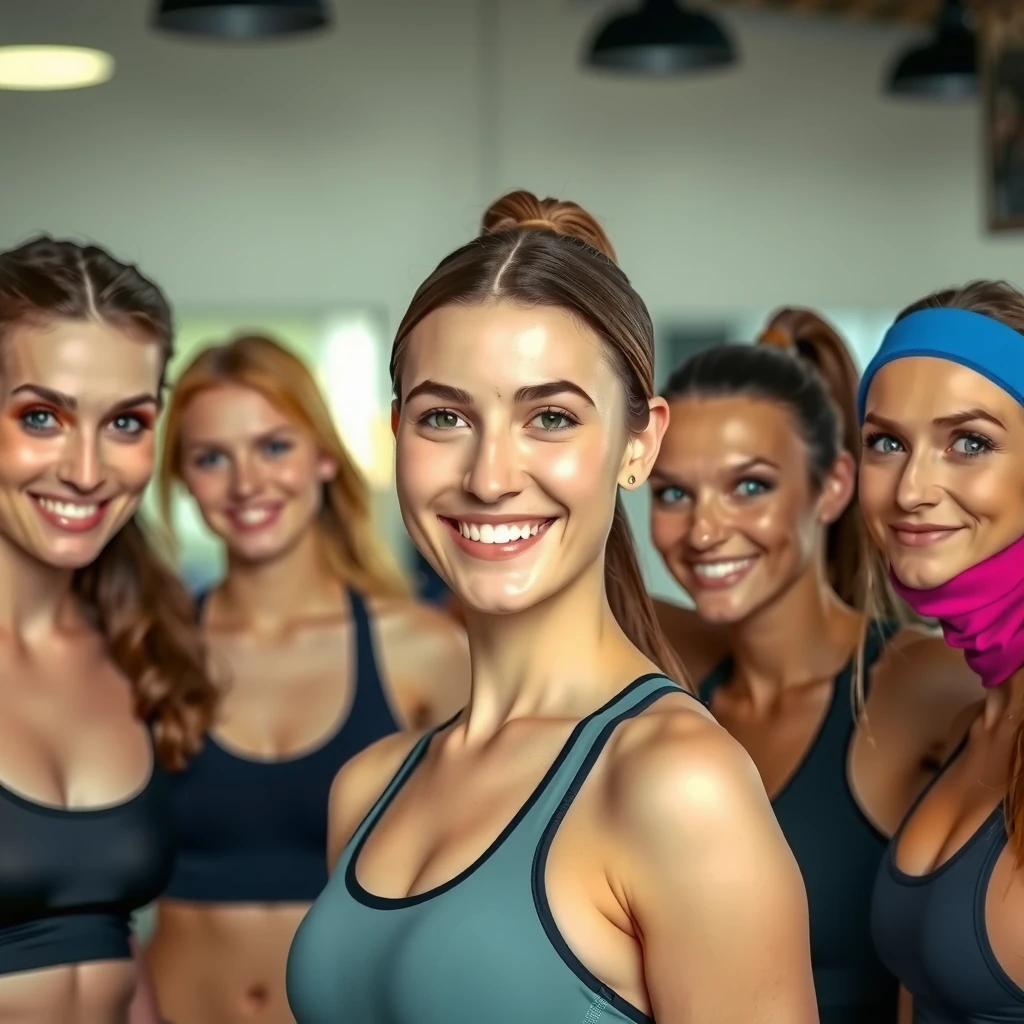 Spor sonrası fresh ve kendinden emin görünen genç kadınlar