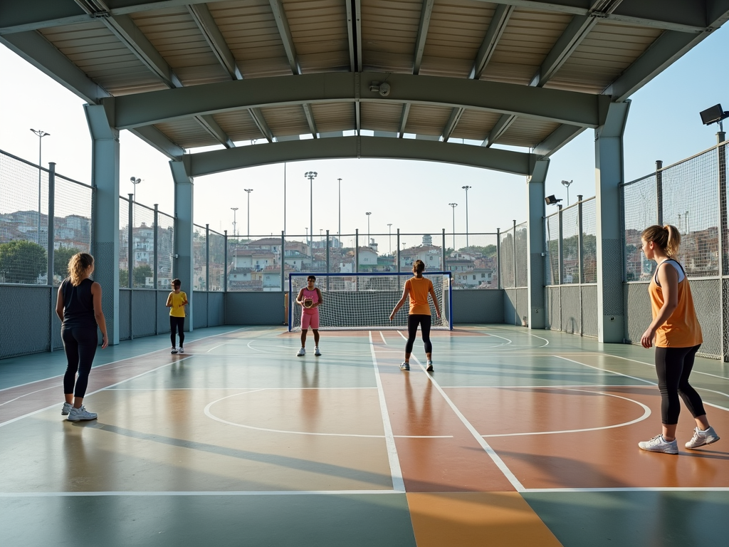 Çanakkale'de modern spor tesisleri ve genç kızlar