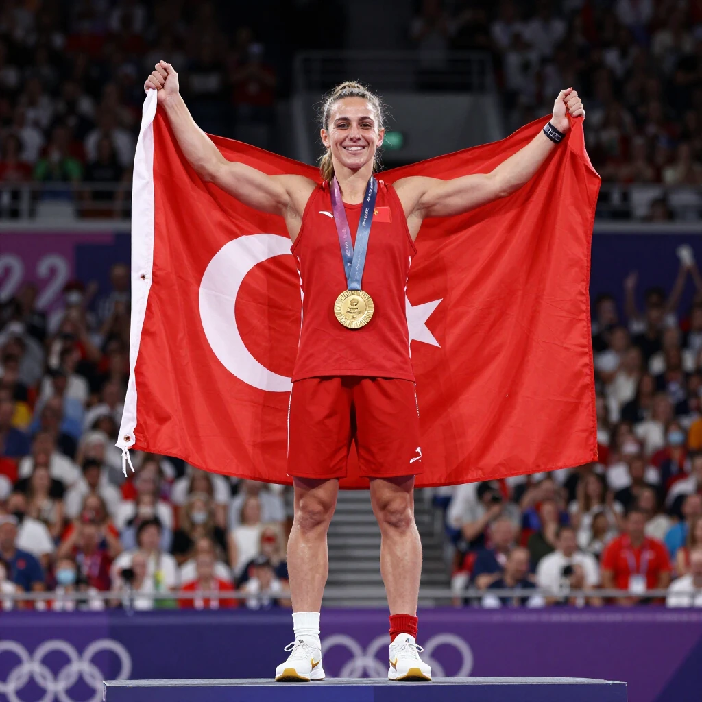Olimpiyat altın madalyası kazanan Türk boksör Busenaz Sürmeneli