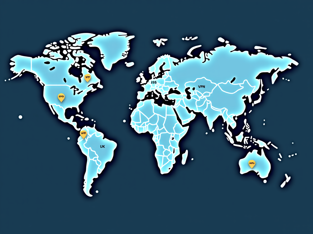 VPN sunucu konumları dünya haritası