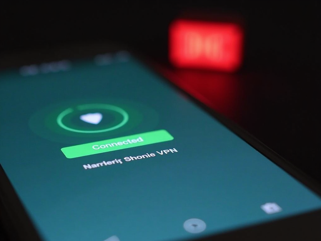 VPN Uygulama Arayüzü ve Uyarı İşareti