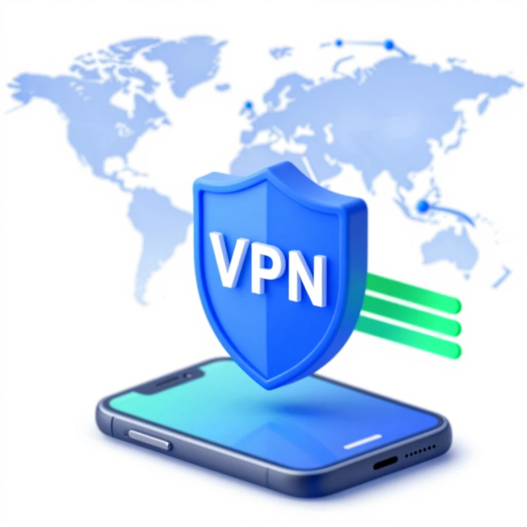 VPN bağlantısının sosyal medya güvenliğini temsil eden kalkan simgeli fotoğraf