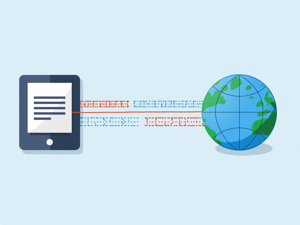 VPN bağlantısının, cihazdan internete şifreli bir tünel üzerinden veri akışını gösteren bir diyagram.