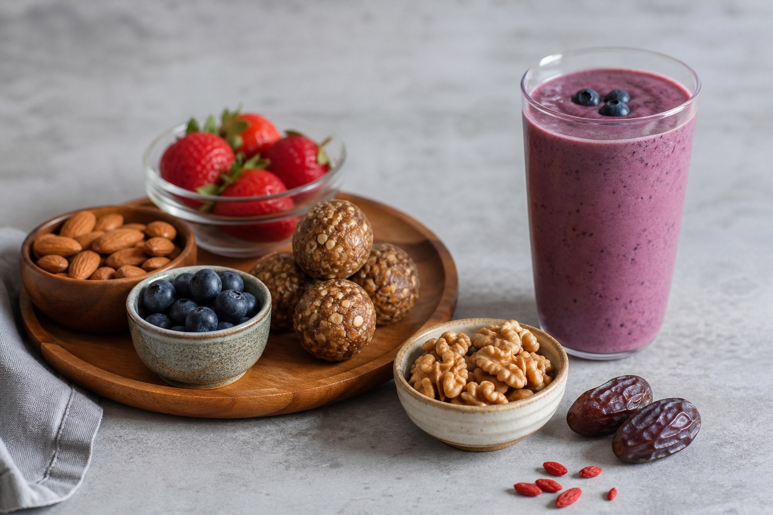 Sağlıklı spor atıştırmalıkları ve smoothie