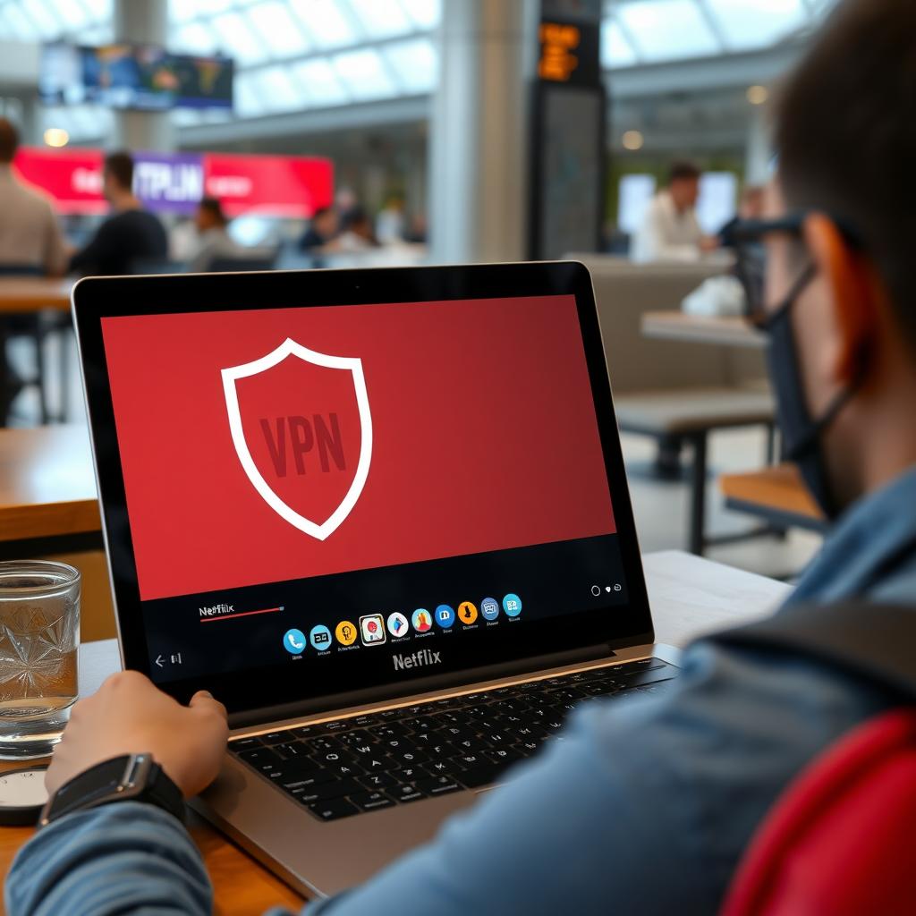 Havalimanında VPN ile güvenli Netflix izleme