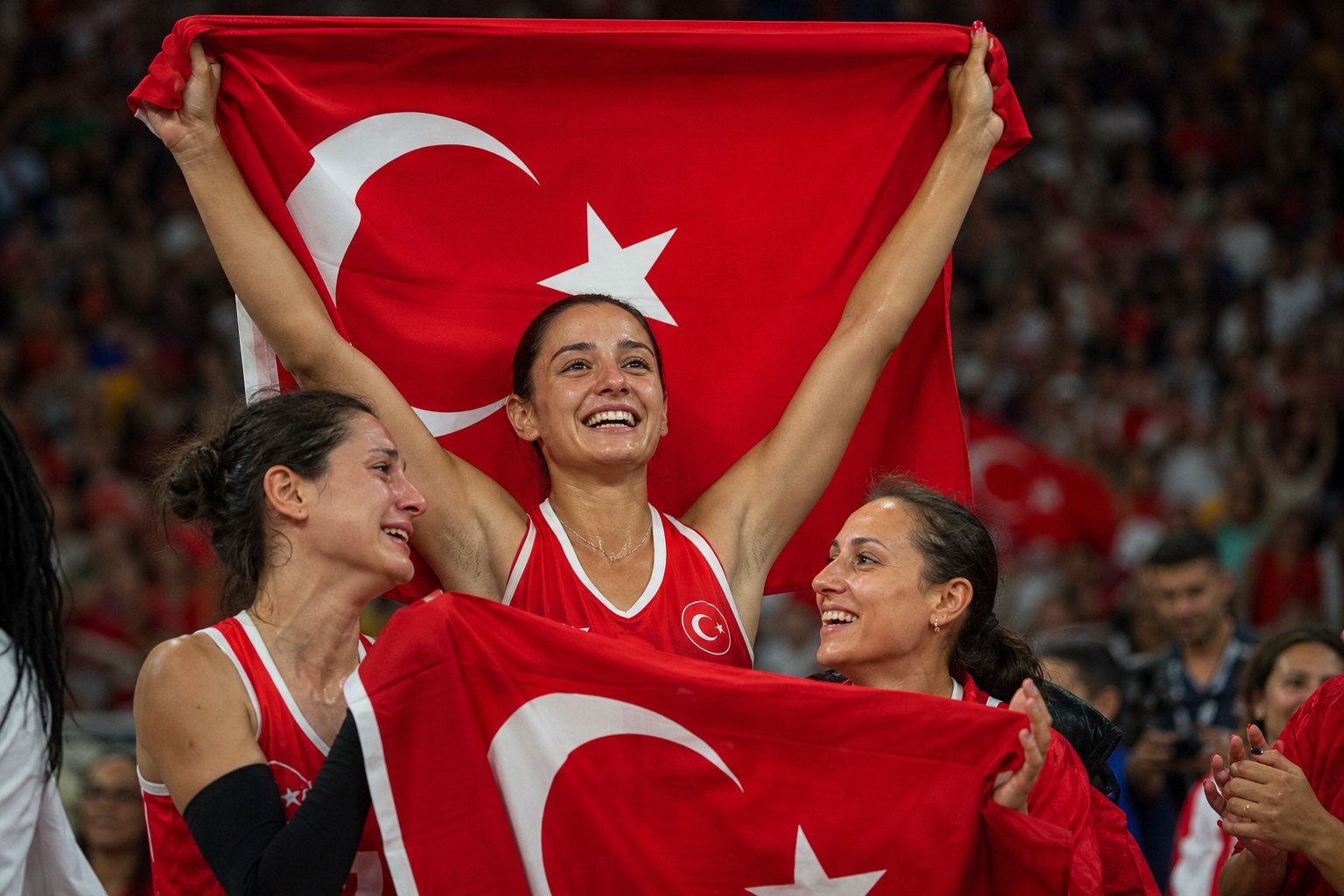 Türkiye kadın sporcular 2024 Olimpiyatlarında zafer kutluyor