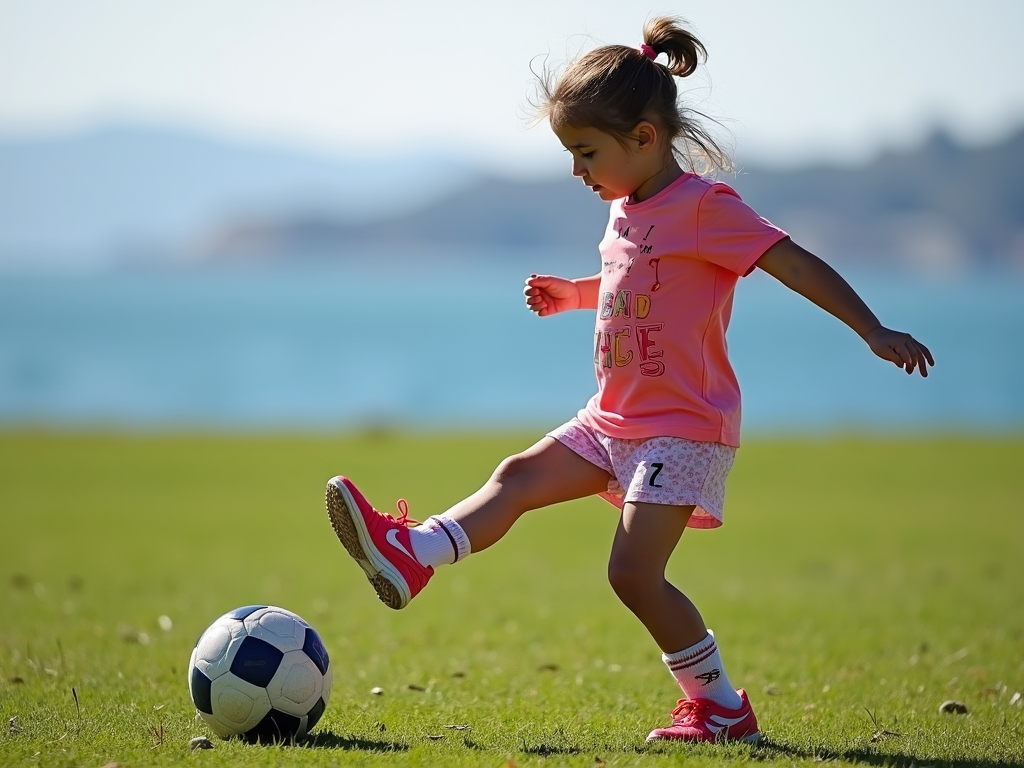 Çanakkale’de futbol oynayan genç kız