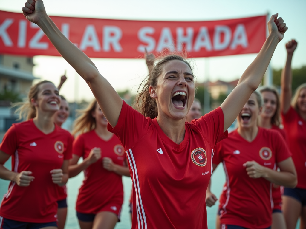 Çanakkale’deki genç kızlar voleybol maçında