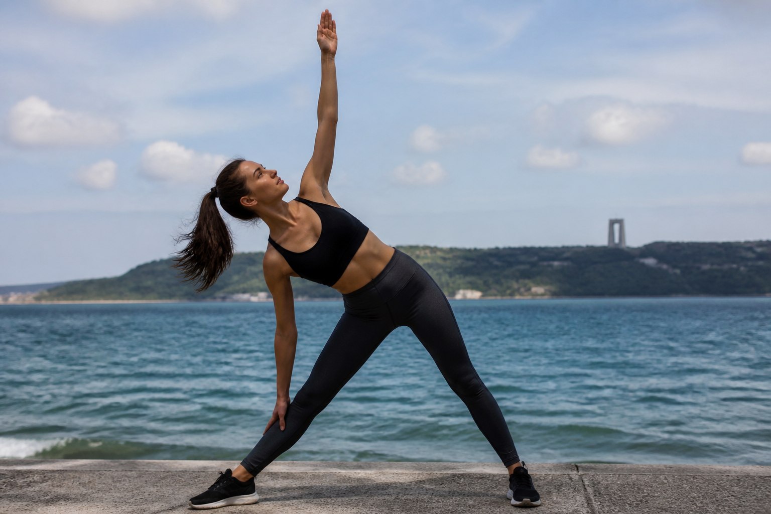 Çanakkale'de jimnastik yapan güzel sporcu kadın