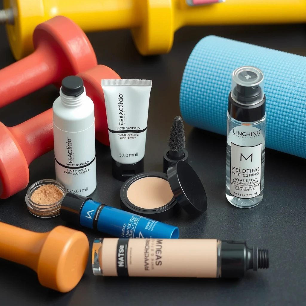 Terlemeye dayanıklı makyaj ürünleri ve spor ekipmanları