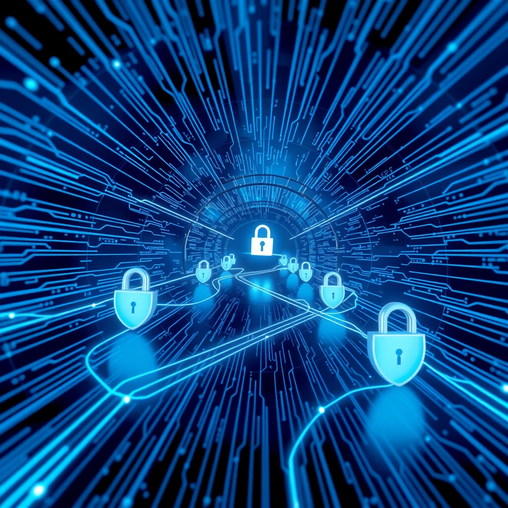 VPN tüneliyle korunmuş veri akışı