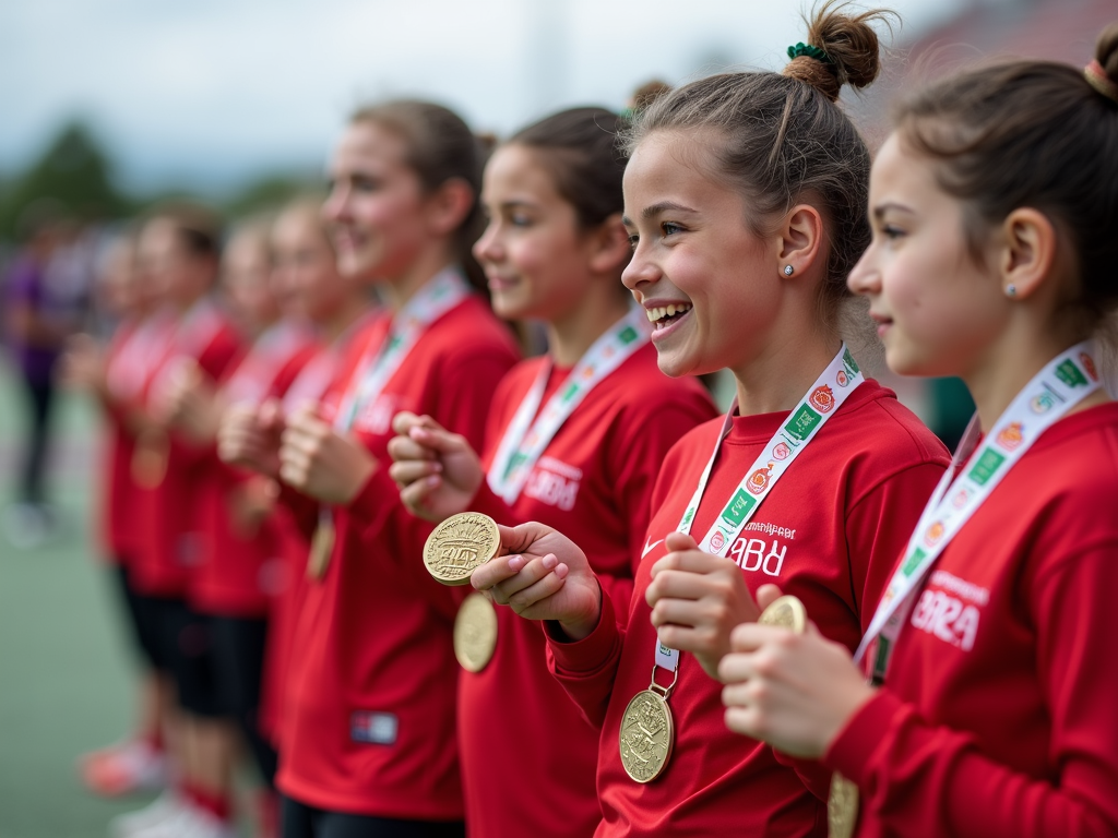 Çanakkale'de sporun güzelliği: Başarılı genç kız sporcular.