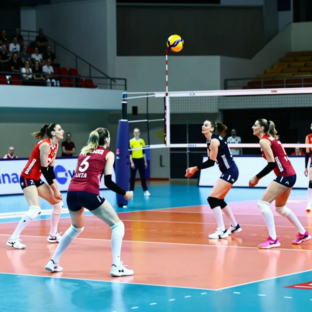 Çanakkale'de kadın voleybol maçı