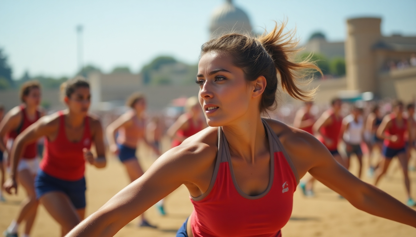 Çanakkale spor festivalinde yarışan sporcular