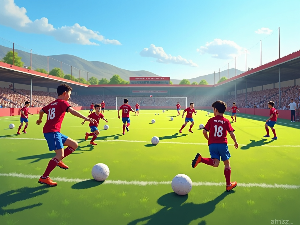 Çanakkale'de gençlerin katıldığı bir futbol maçı