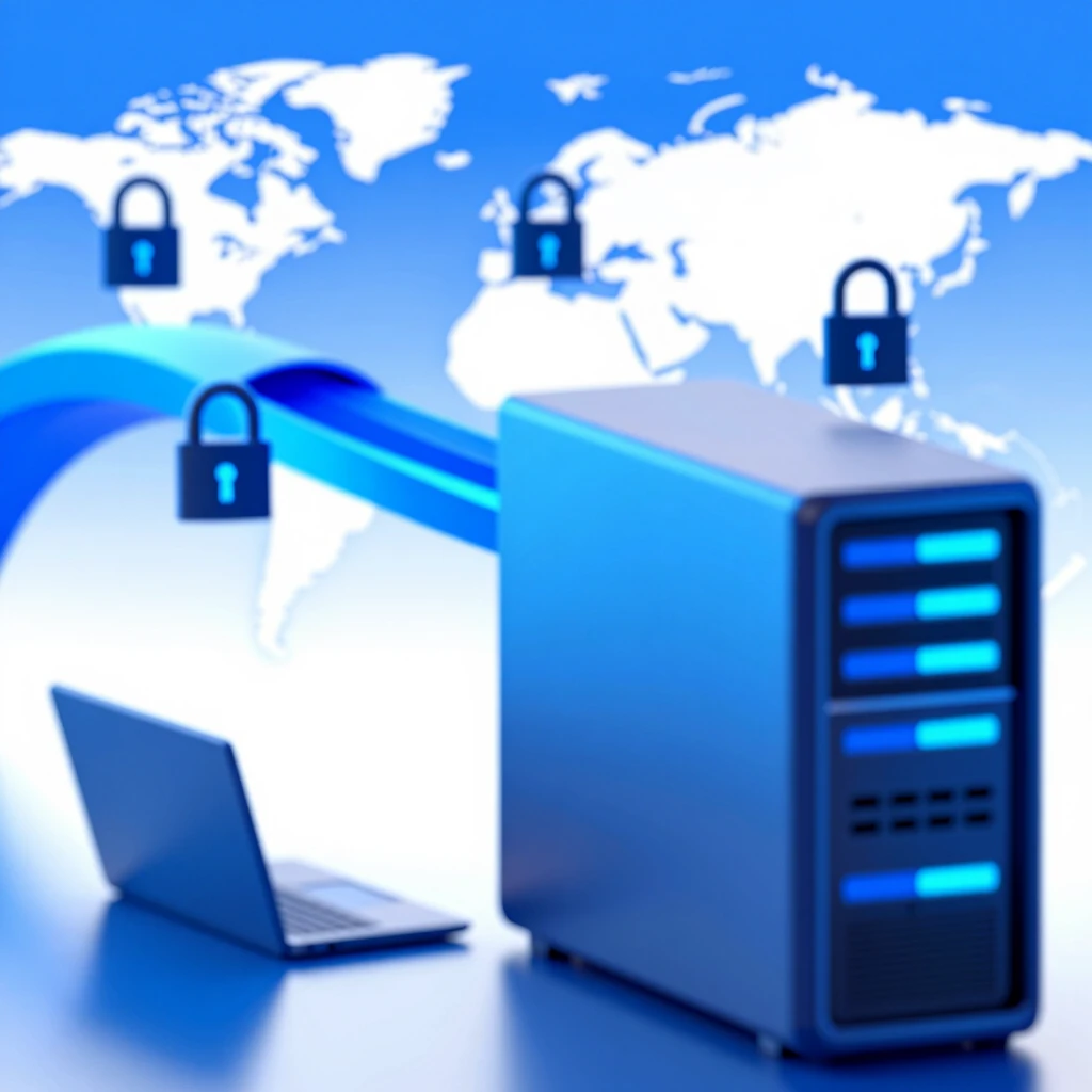 Güvenli VPN bağlantısını gösteren tünel