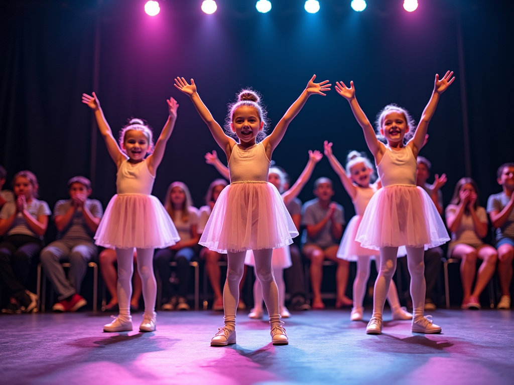 Sahne performansı yapan genç kızlar