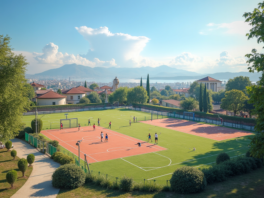 Çanakkale'de genç kızların spor ve sosyal aktivitelere katılımını gösteren bir topluluk merkezi