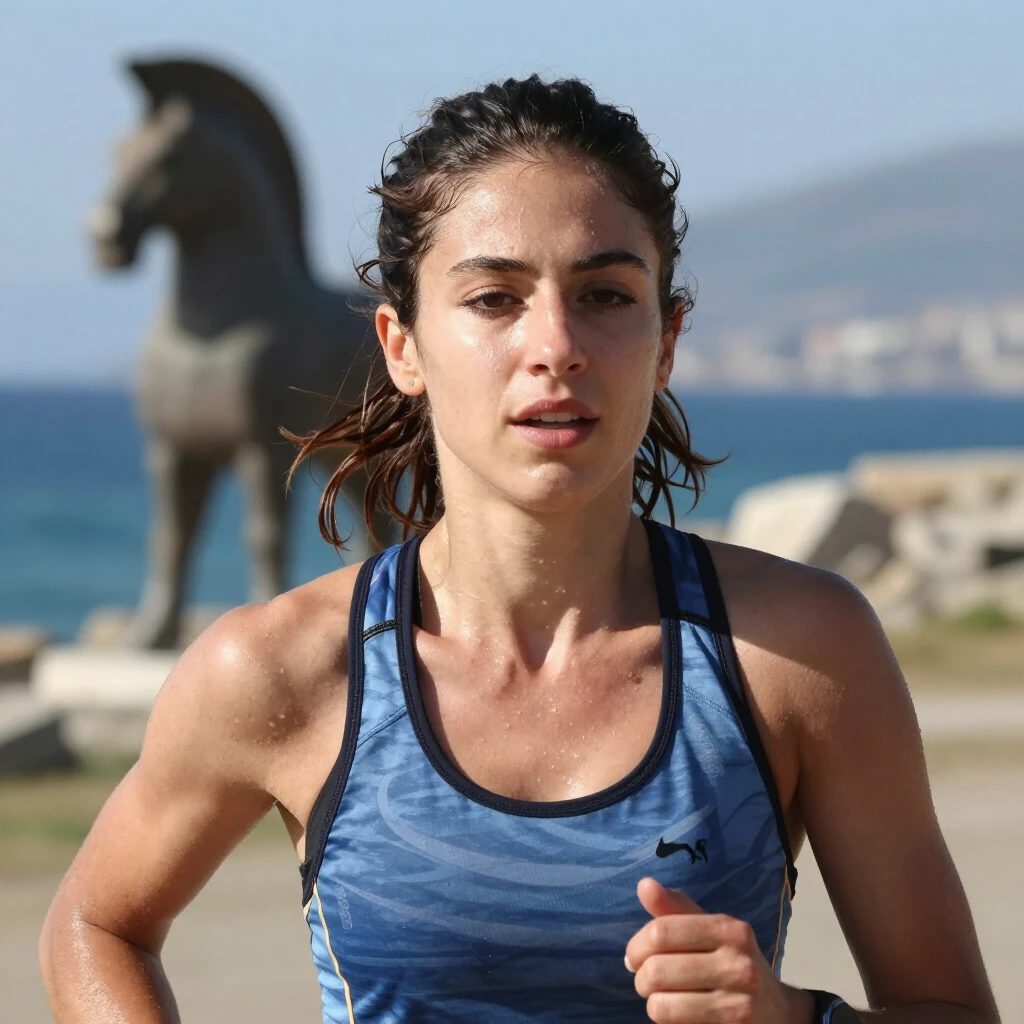 Çanakkale'de koşu sonrası spor makyajı