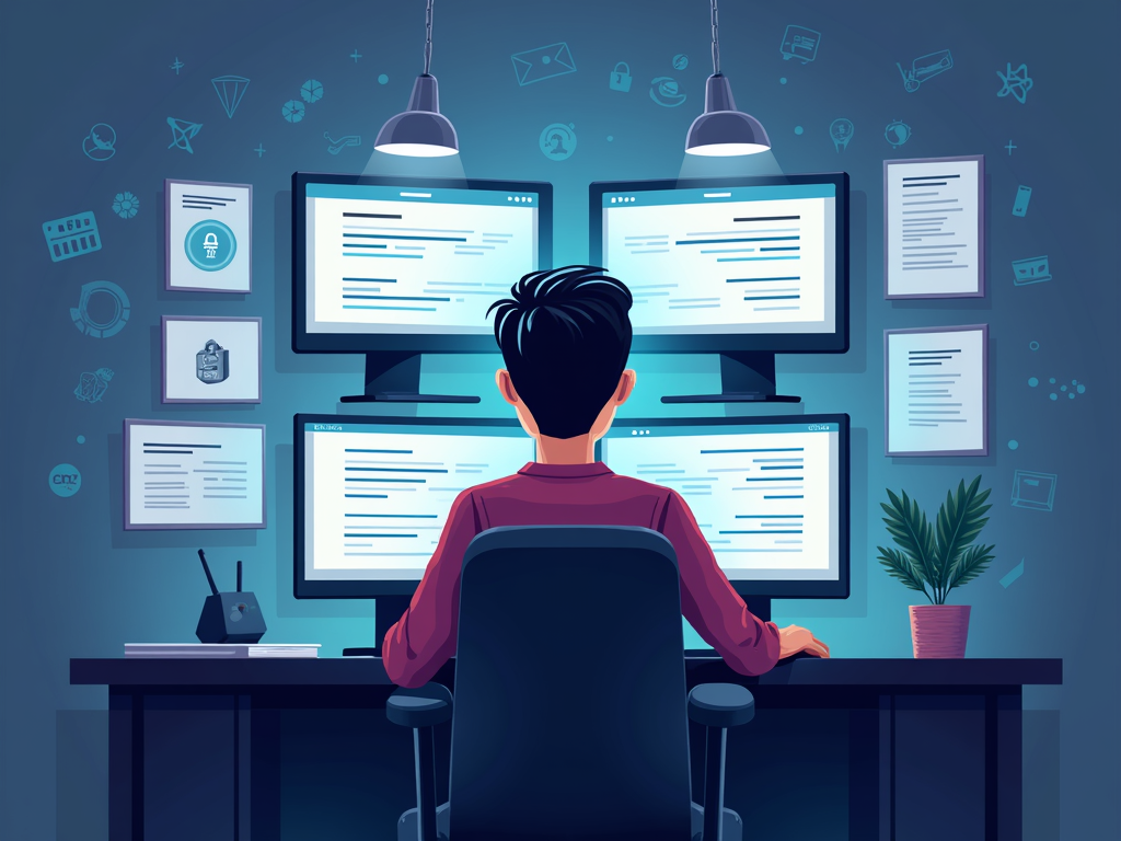 VPN seçeneklerini inceleyen bir kişi