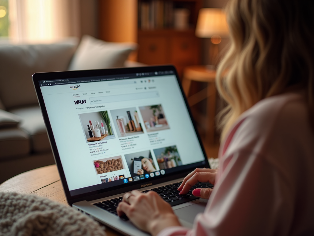 VPN kullanarak online makyaj alışverişi yapan bir kişi
