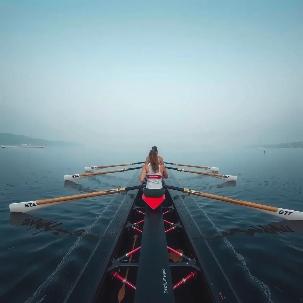 Çanakkale Boğazı'nda kürek çeken kadın sporcular