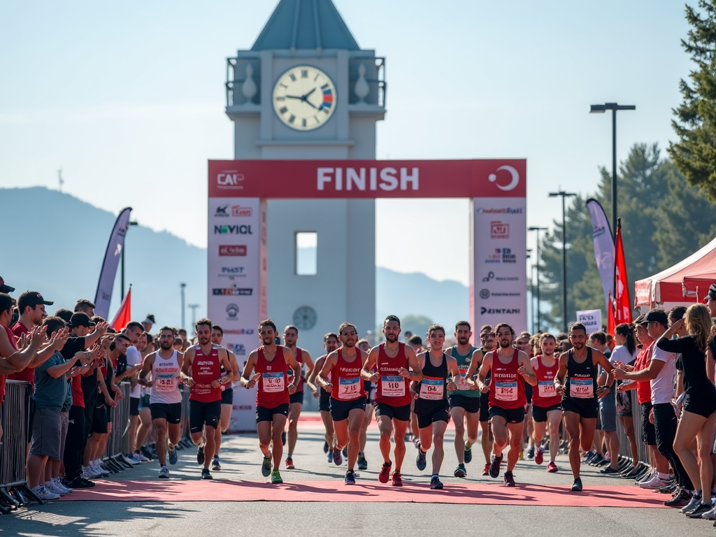 Çanakkale Maratonu’nda bitiş çizgisini geçen koşucular