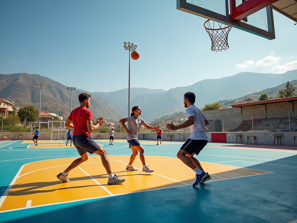 Çanakkale’deki bir spor tesisinde antrenman yapan genç sporcular.