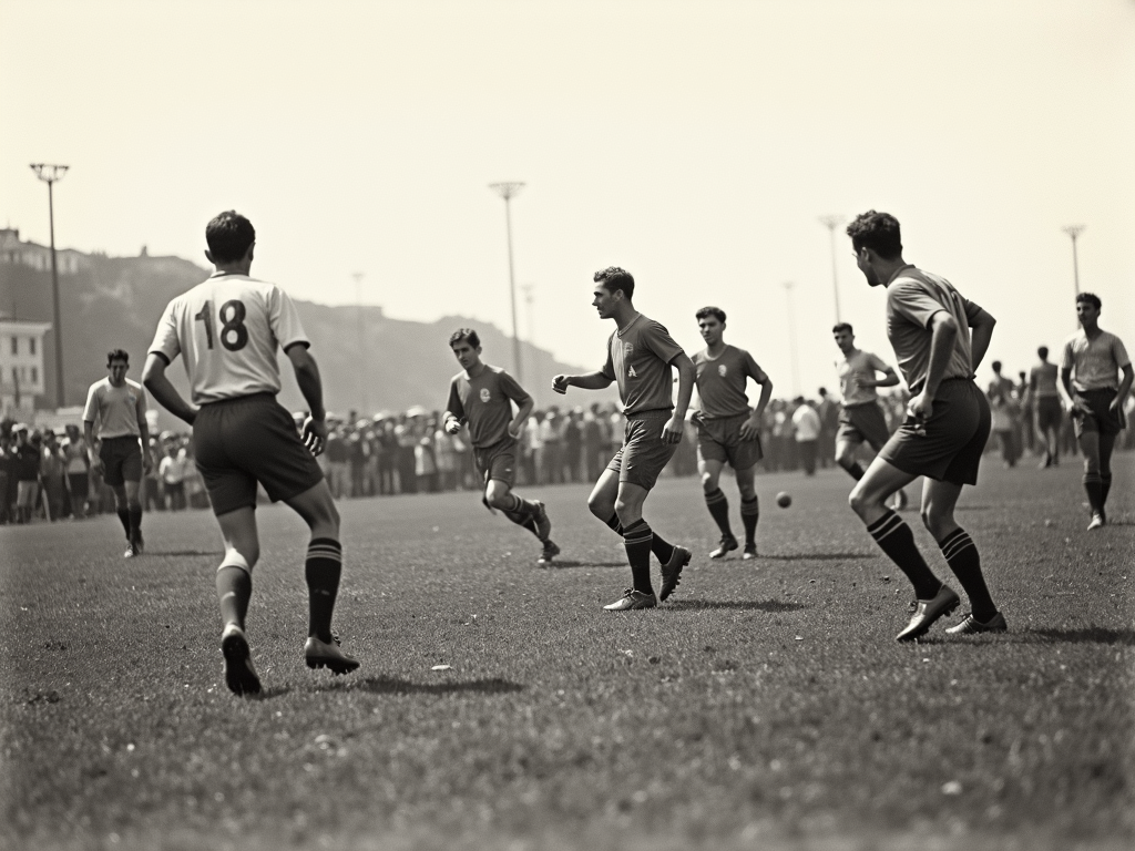 1930'larda Çanakkale'de düzenlenen bir futbol maçının nostaljik görüntüsü.