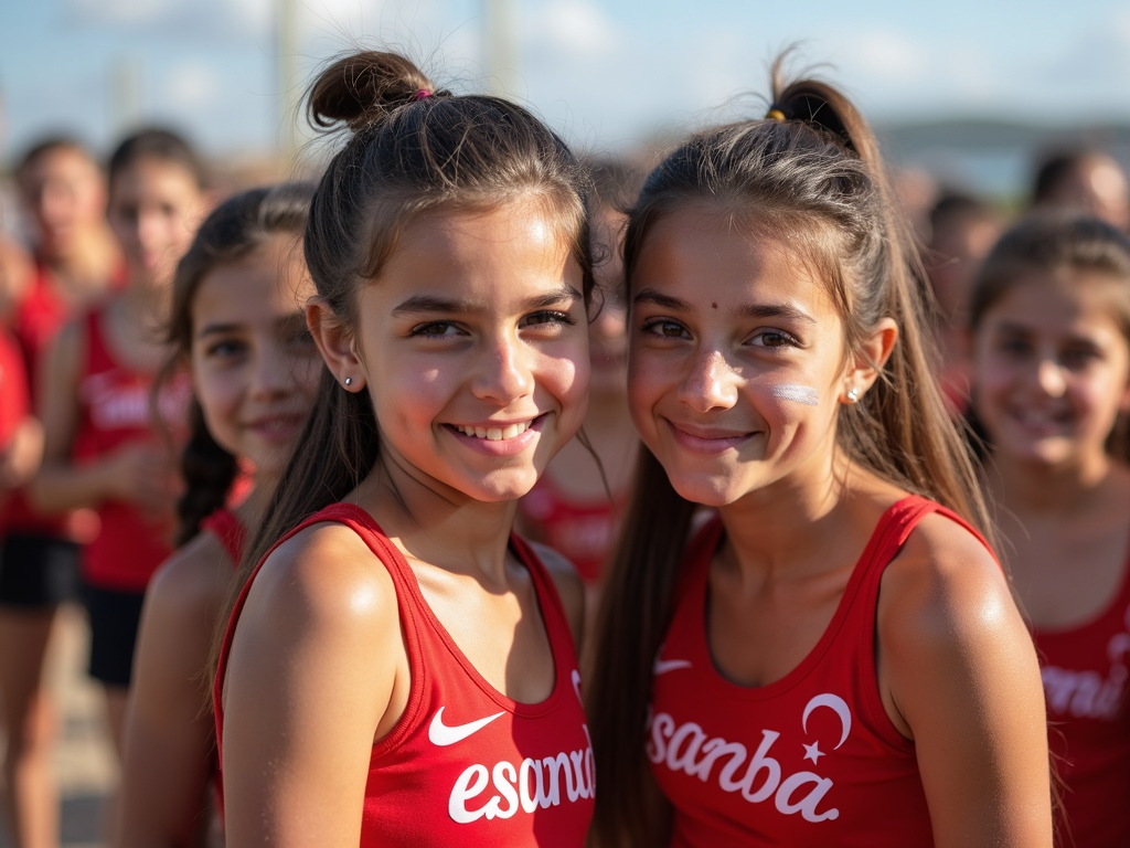 Çanakkale spor kızlar makyajlı