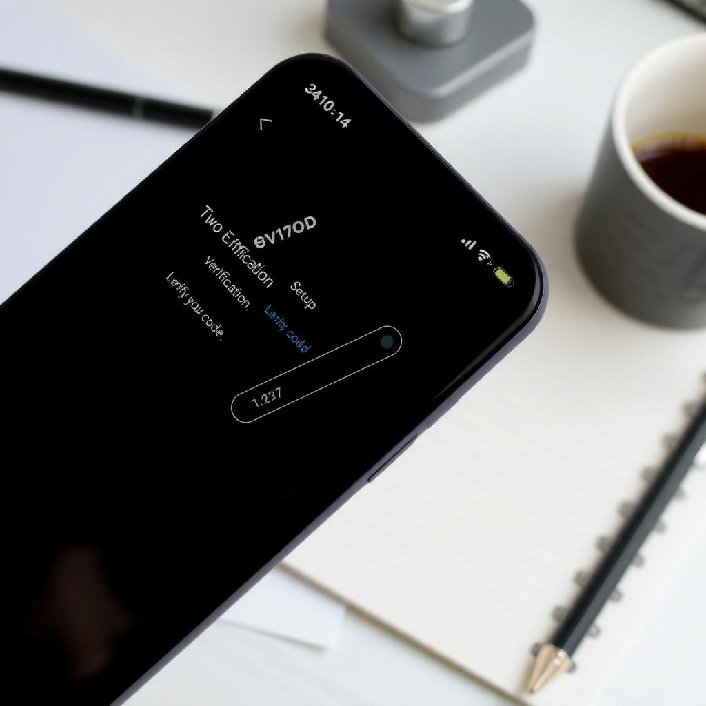 İki faktörlü kimlik doğrulama kurulum sürecini gösteren bir akıllı telefon ekranı.