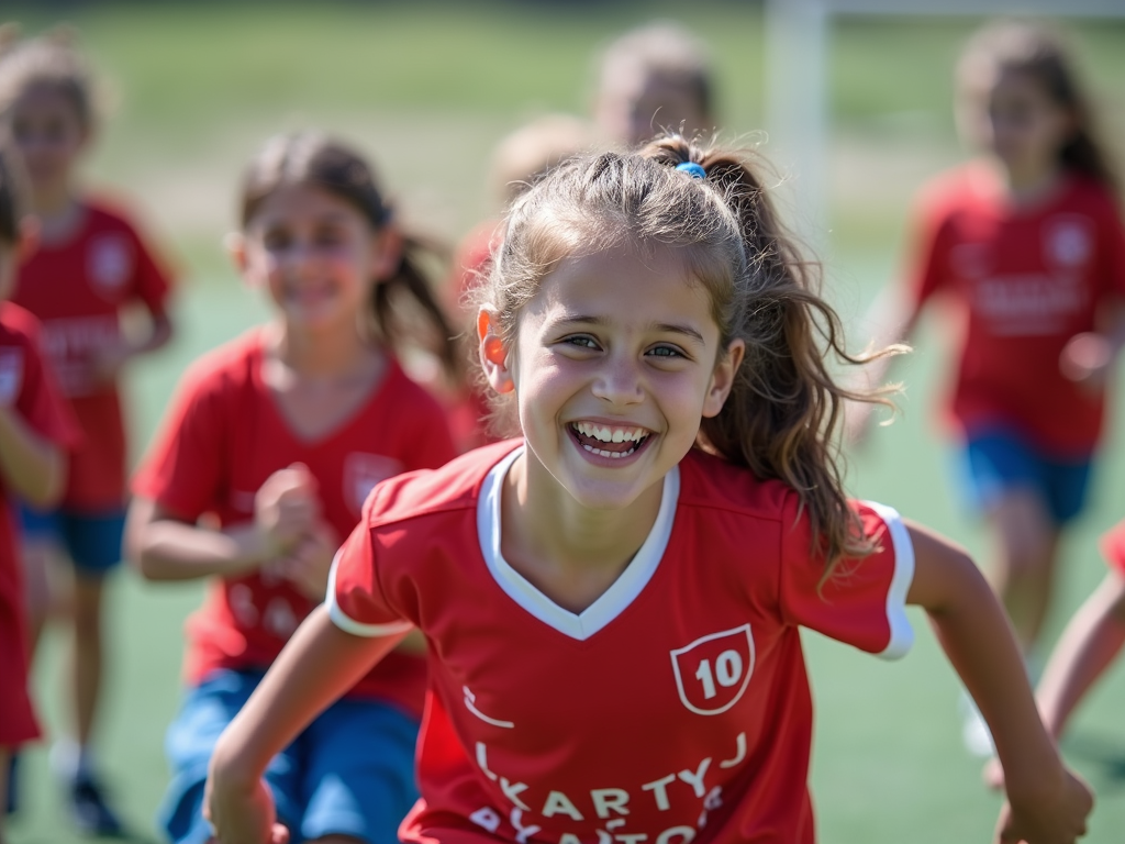 Çanakkale'de spor kampında eğlenen genç kızlar