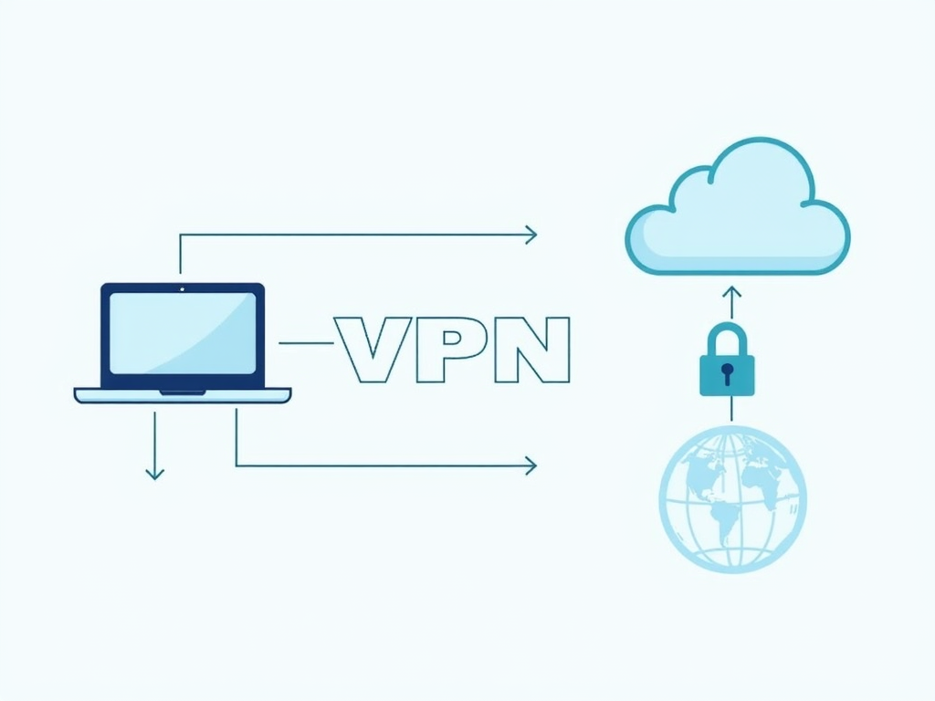 VPN’in veri şifrelemesini gösteren bir diyagram
