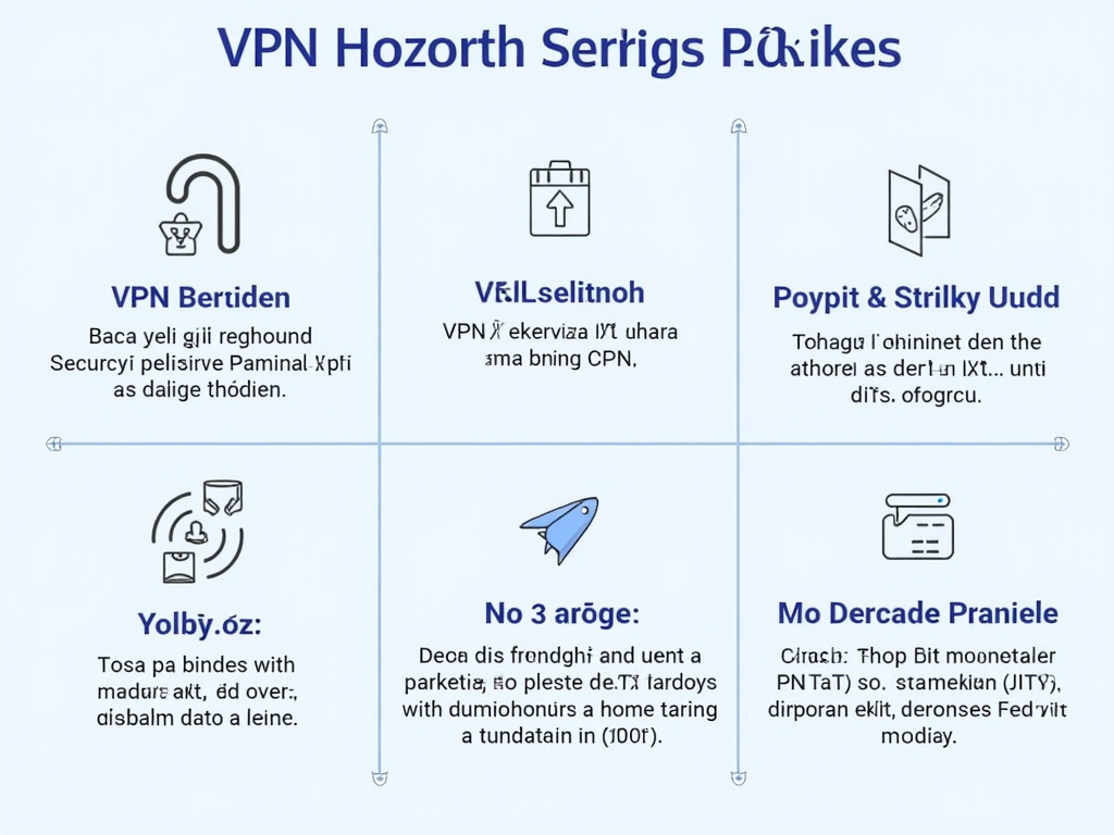 VPN güvenlik özellikleri infografiği