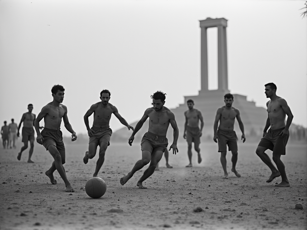Çanakkale’de 1920’lerde futbol oynayan gençler